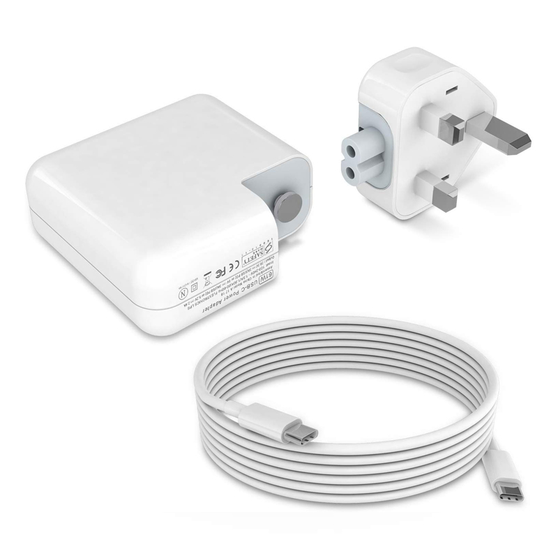 Apple 61W USB Type-C Power Adapter/Charger For MacBookPro13,2 Late 2016 13 inch (Touch Bar) - MNQF2xx/A - A1706(EMC 3071)